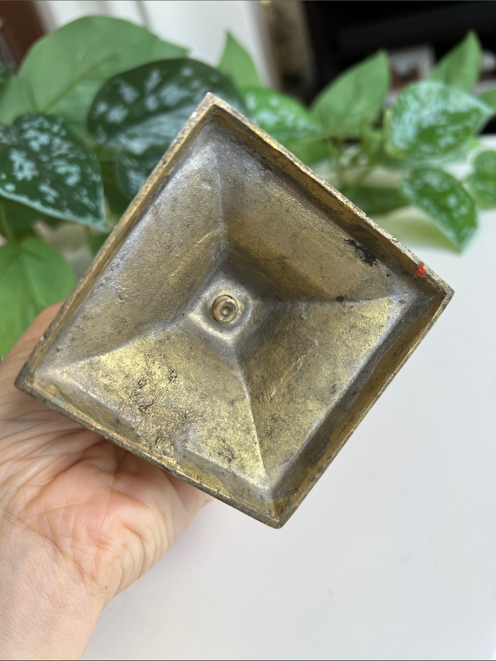 Vintage Brass Lucite Candle Holders Pair Set of 2 - Picture 7 of 15